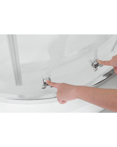 Душова кабіна без піддону Koer SR SC04-90x90x195-TR-02 прозоре скло Easy Clean 5мм SS Color (KR5682)