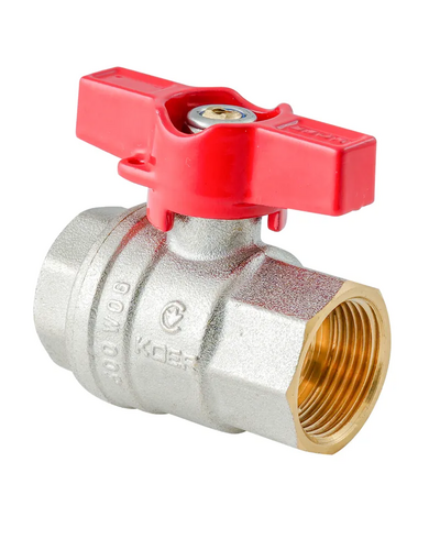 Кран шаровый ГГМ Koer Extreme KE.217-15 - 1/2" FF ручка "бабочка" красная (KR5756)