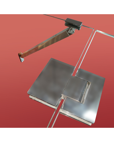 Боковая стенка для кабины Koer SR SW04-80x200-TR-01 прозрачное стекло Easy Clean 10мм, хром (KR5389)