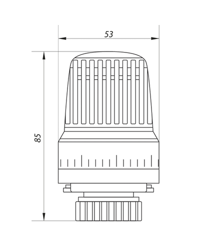 Термоголовка Koer KR.1330 M30x1.5 (KR2676) Термоголовка Koer KR.1330 M30x1.5 (KR2676)