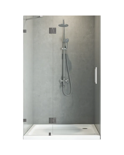 Двері в нішу Koer SR SD04-120x200-TR-07 прозоре скло Easy Clean 10мм, графіт (KR5388)