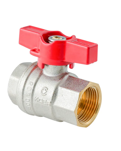 Кран шаровый ГГМ Koer Extreme KE.217-25 - 1" FF ручка "бабочка" красная (KR5758)