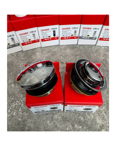 Донний клапан для ванни / піддону Koer PW-06-01 1.1/2 автоматичний Click-Clack хром (KR5799)