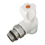 Кран радіаторний 20x1/2 кутовий з прокладкою 