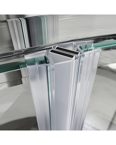 Душова кабіна без піддону Koer SR SC04-90x90x195-TR-02 прозоре скло Easy Clean 5мм SS Color (KR5682)