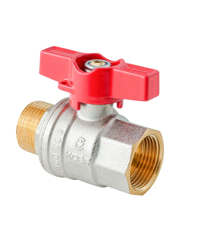 Кран шаровой ГШМ Koer Extreme KE.218-20 - 3/4" FM ручка "бабочка" красная (KR5760)