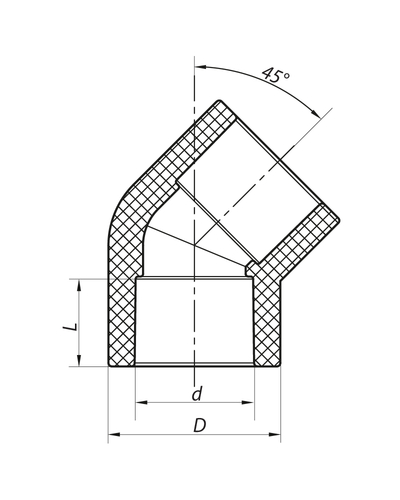 Угол 45 75 PPR Koer K0201.PRO (KP2566)