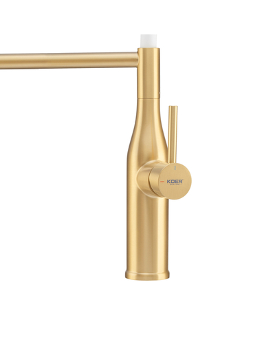 Смеситель для кухни KOER KI-70034-12 из нерж. стали SUS304 золото (KR5811)