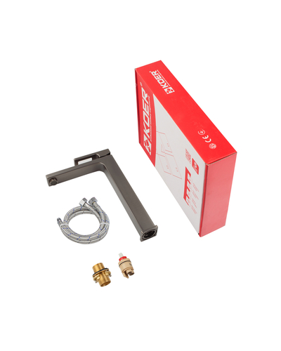 Змішувач для умивальника високий Koer KB-11009-07 (графіт) (KR5978)