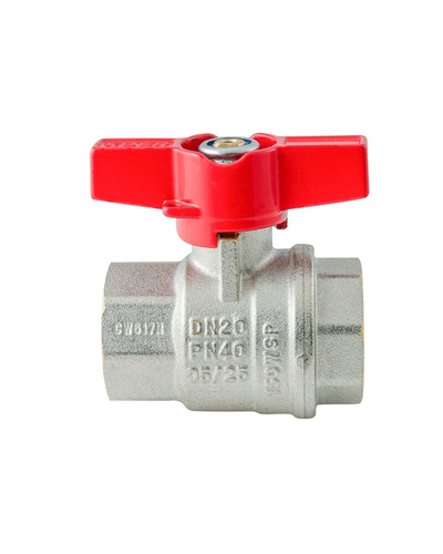 Кран шаровый ГГМ Koer Extreme KE.217-20 - 3/4" FF ручка "бабочка" красная (KR5757)