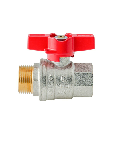 Кран шаровой ГШМ Koer Extreme KE.218-20 - 3/4" FM ручка "бабочка" красная (KR5760)