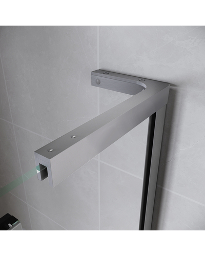 Дверь в нишу Walk-In раздвижная Koer SR SD07-120x200-R-TR-01 прозрачное стекло Easy Clean 8мм хром правая (KR5773)