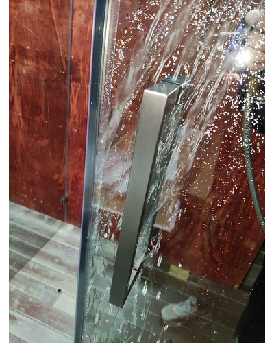 Двері в нішу Koer SR SD04-120x200-TR-07 прозоре скло Easy Clean 10мм, графіт (KR5388)