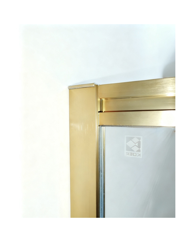 Шторки стеклянные на ванну раздвижные Koer SR BS06-120x150-TR-12 прозрачное стекло Easy Clean 6мм, матовое золото (KR5946)