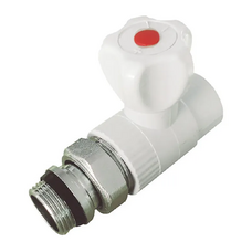 Кран радиаторный 25x3/4 прямой с прокладкой 