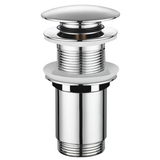 Донний клапан для раковини Koer PW-08-01 1.1/4  без переливу автоматичний Click-Clack хром (KR5786)