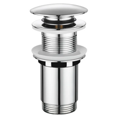 Донний клапан для раковини Koer PW-08-01 1.1/4  без переливу автоматичний Click-Clack хром (KR5786)