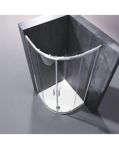 Душова кабіна без піддону Koer SR SC04-90x90x195-TR-02 прозоре скло Easy Clean 5мм SS Color (KR5682)