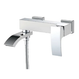 Змішувач для ванни Koer KB-41007-04 з коротким виливом (хром+білий) (KR5157)