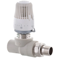 Кран термостатический с термоголовкой прямой PPR 20x1/2 Koer K0155.PRO (KP0198)