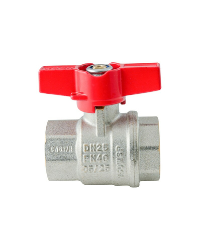 Кран шаровый ГГМ Koer Extreme KE.217-25 - 1" FF ручка "бабочка" красная (KR5758)