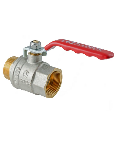 Кран шаровой ГШВ Koer Extreme KE.215-40 - 1 1/2" FM ручка "рычаг" красная (KR5754)