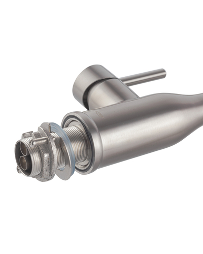 Смеситель для кухни Koer KI-70026-02 с черным силиконовым изливом (KR5209)