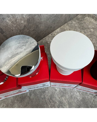 Донний клапан для раковини Koer PW-08-03 1.1/4 без переливу автоматичний Click-Clack білий (KR5787)