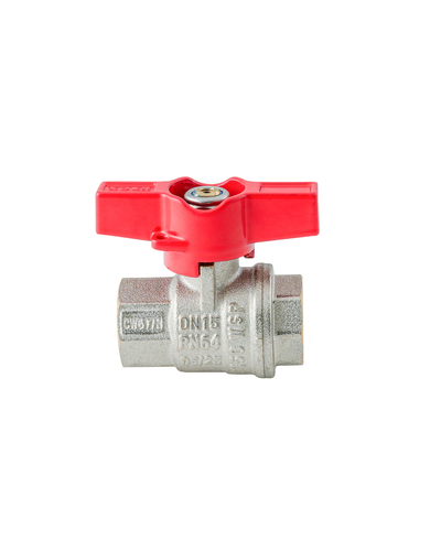 Кран шаровый ГГМ Koer Extreme KE.217-15 - 1/2" FF ручка "бабочка" красная (KR5756)