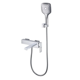 Змішувач для ванни з коротким виливом Koer KB-41009-04 (хром+білий) (KR5985)