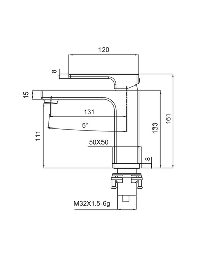 Смеситель для умывальника Koer KB-10009-05 (Цвет черный) (KR3499)