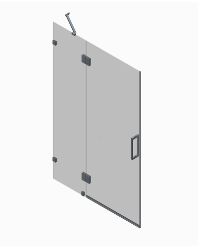 Двері в нішу Koer SR SD04-120x200-TR-07 прозоре скло Easy Clean 10мм, графіт (KR5388)