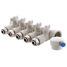 Коллектор распределительный 5-way с фитингом (40x20) PPR Koer K0193.PRO (KP2558)