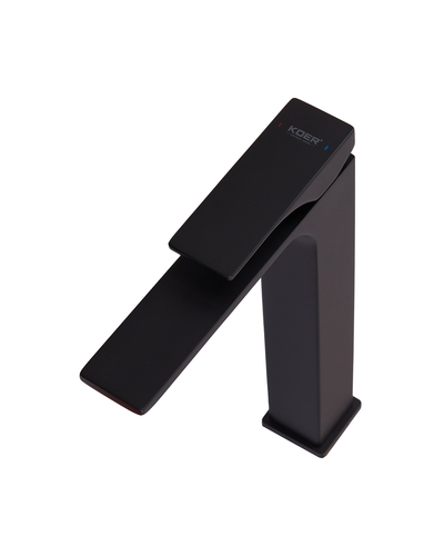 Змішувач для умивальника Koer KB-11010-05 високий (Колір чорний) (KR3483)