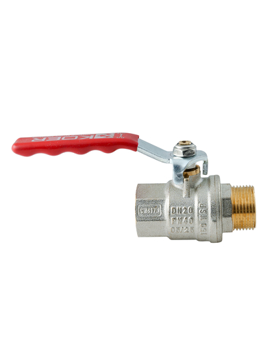 Кран шаровой ГШВ Koer Extreme KE.215-20 - 3/4" FM ручка "рычаг" красная (KR5751)