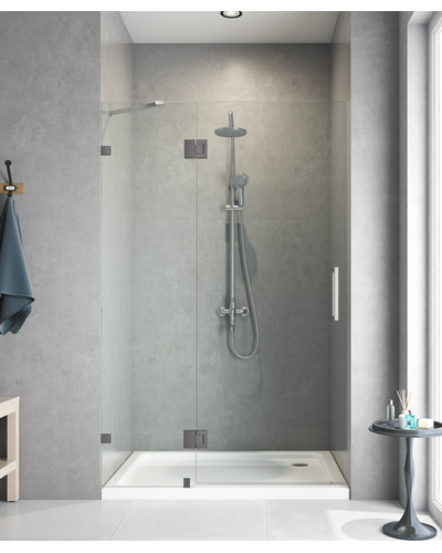 Двері в нішу Koer SR SD04-120x200-TR-07 прозоре скло Easy Clean 10мм, графіт (KR5388)