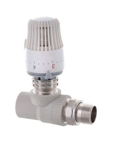 Кран термостатический с термоголовкой прямой PPR 25x3/4 Koer K0156.PRO (KP0199)