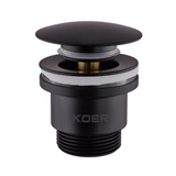 Донний клапан для раковини універсальний Koer PW-01-05 Click-Clack чорний 1.1/4 (KR3403)