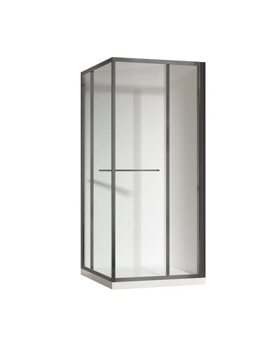 Душевая кабина без поддона Koer SR SC09-90x90x200-R-TR-07 прозрачное стекло Easy Clean 6мм графит правая (KR5772)