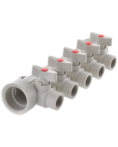 Коллектор 5-way с шаровыми кранами (40x20) PPR Koer K0172.PRO (KP0222)