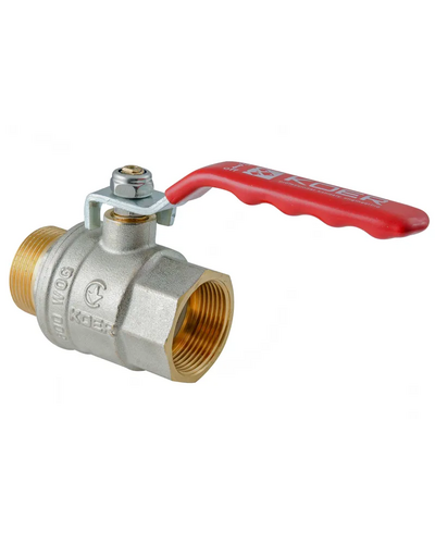 Кран шаровой ГШВ Koer Extreme KE.215-15 - 1/2" FM ручка "рычаг" красная (KR5750)