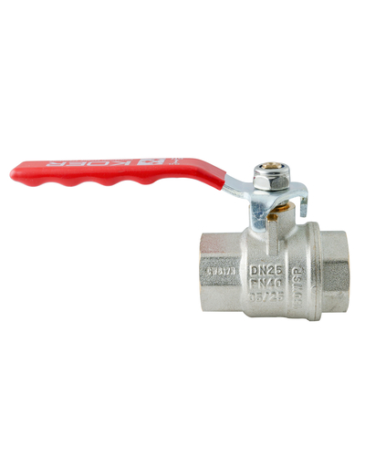 Кран шаровый ГГВ Koer Extreme KE.214-25 - 1" FF ручка "рычаг" красная (KR5746)