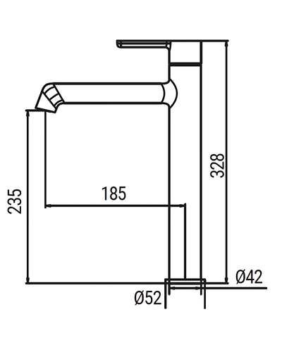 Змішувач для умивальника високий Koer KB-11029-12 матове золото (KR5502)