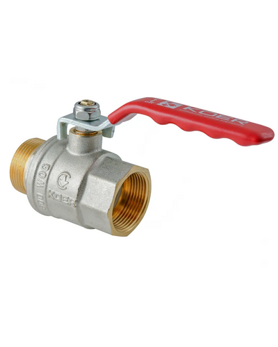 Кран шаровой ГШВ Koer Extreme KE.215-20 - 3/4" FM ручка "рычаг" красная (KR5751)