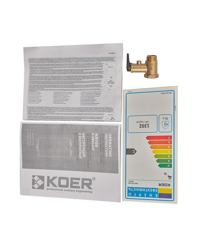 Бойлер Koer KWH.E02-100VD 100 літрів з сухими тенами 1600W (EK0112)