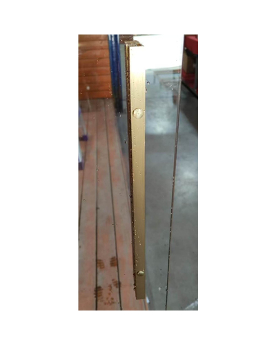 Шторки стеклянные на ванну раздвижные Koer SR BS06-120x150-TR-12 прозрачное стекло Easy Clean 6мм, матовое золото (KR5946)