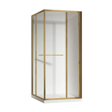 Душевая кабина без поддона Koer SR SC09-90x90x200-L-TR-12 прозрачное стекло Easy Clean 6мм матовое золото левая (KR5684)