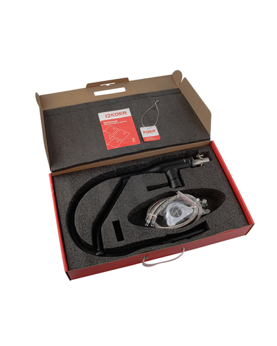 Смеситель для кухни Koer KI-70026-05 с черным силиконовым изливом (KR5210)