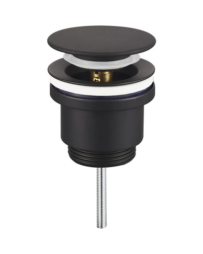 Донний клапан для раковини Koer PW-11-05 1.1/4 універсальний Click-Clack чорний мат (KR5795)