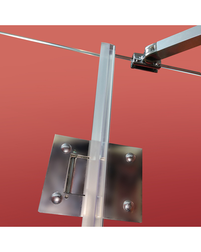 Боковая стенка для кабины Koer SR SW04-80x200-TR-01 прозрачное стекло Easy Clean 10мм, хром (KR5389)